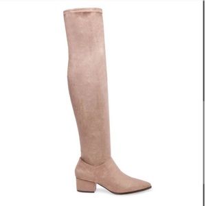 Steve Madden over the knee tan high heeled boots